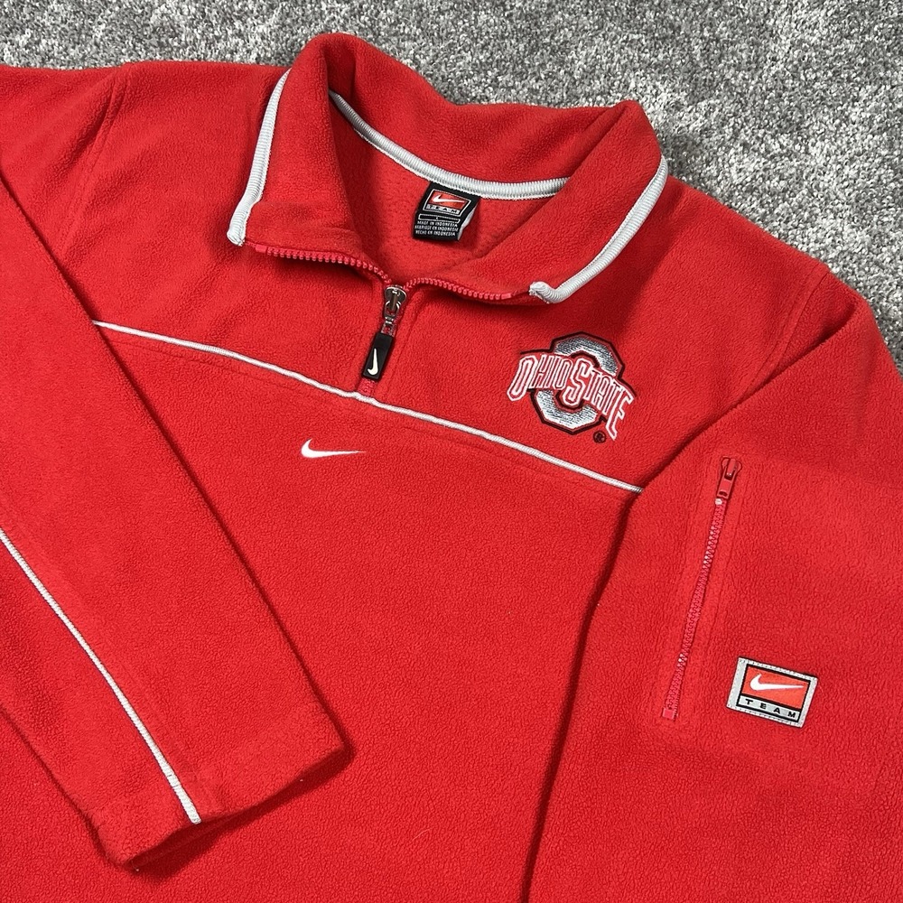Ohio State Buckeyes Nike 1/4 Zip Pullover Fits Adult S OSU Fleece Jacket Women L